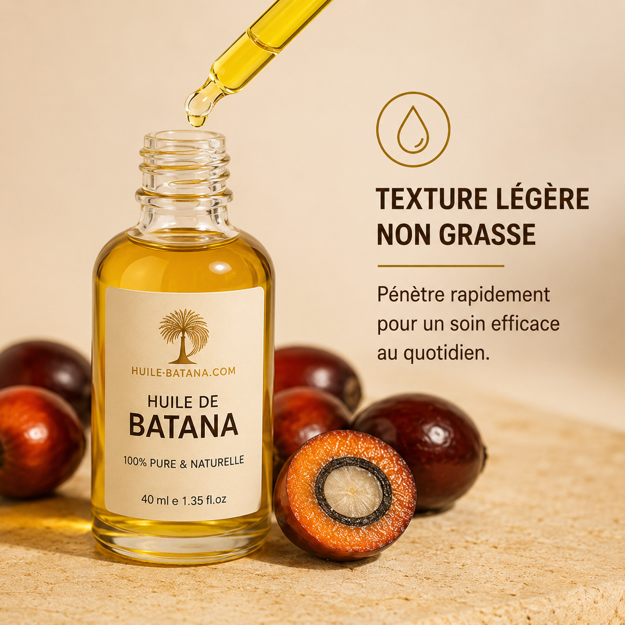 Huile de Batana 100% Pure — Soin Nourrissant Cheveux Secs & Abîmés