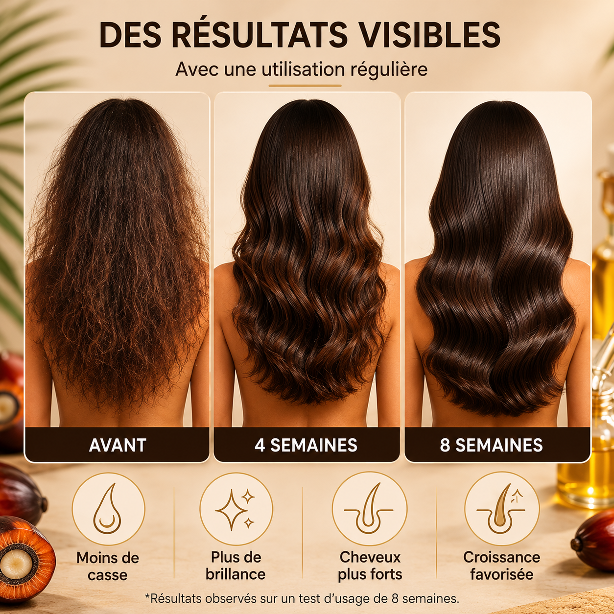 Huile de Batana 100% Pure — Soin Nourrissant Cheveux Secs & Abîmés